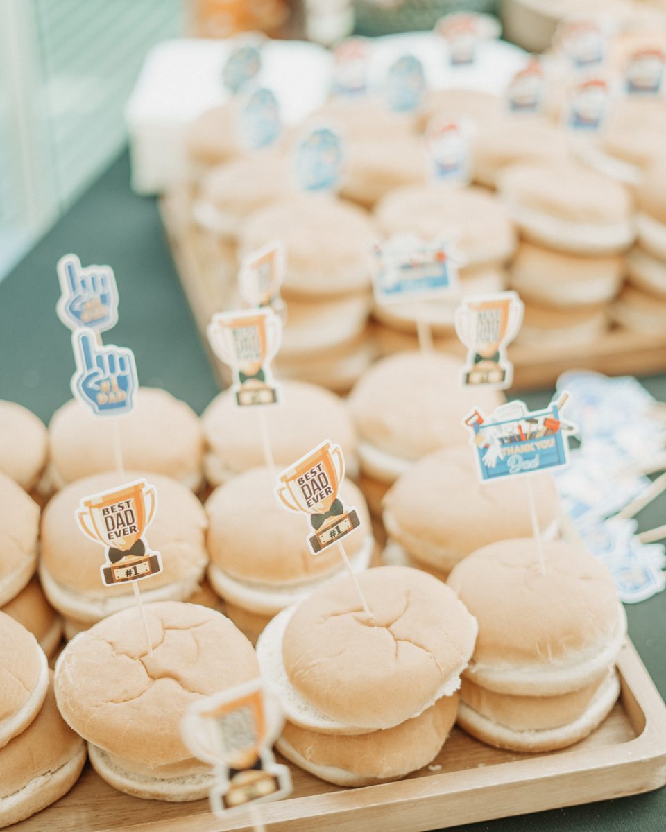 Food ready to serve at a gathering