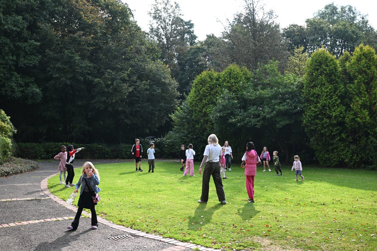 Games in the park at a community day